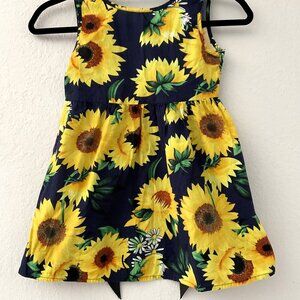 SUNFLOWER SUNDRESS BLUE YELLOW LIGHTWEIGHT